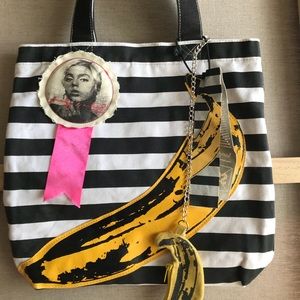 Andy Warhol NWT Tote Bag Striped Canvas Rare NEW